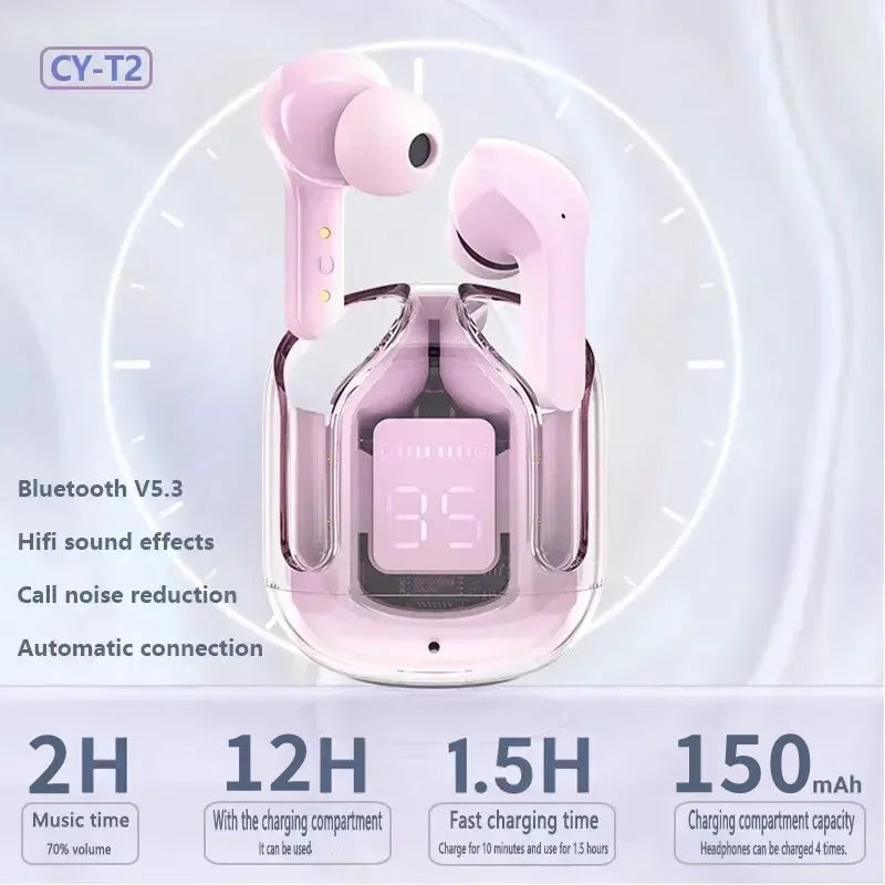 Crystal Clear Bluetooth Earbuds